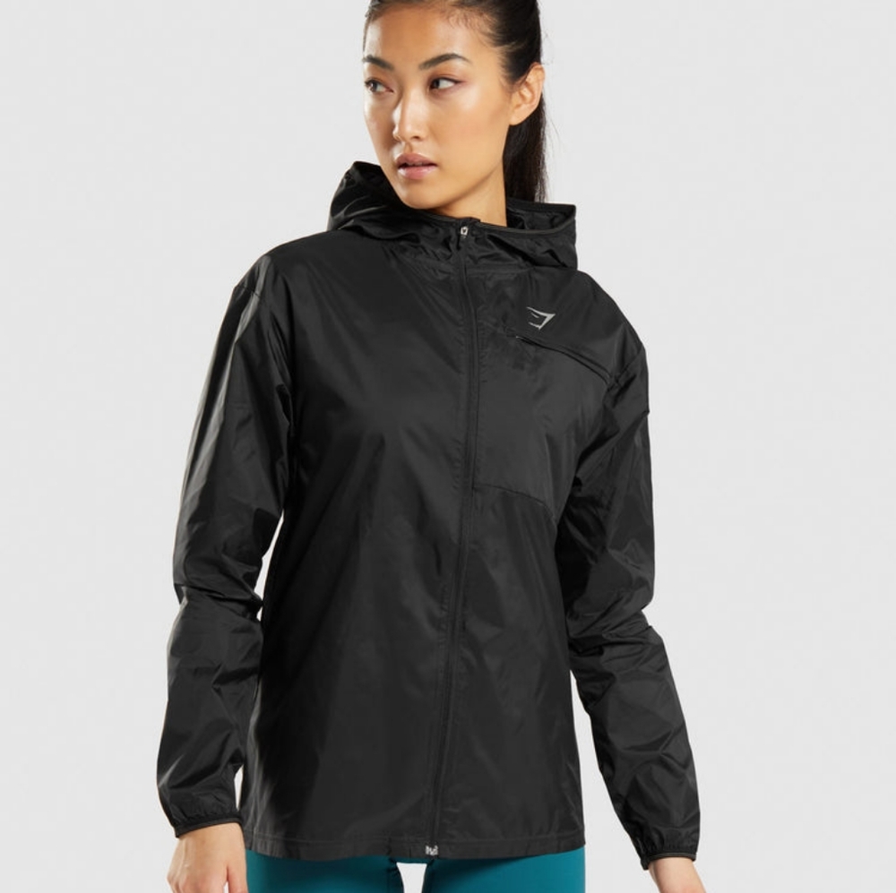 Black Gymshark Speed Windbreaker